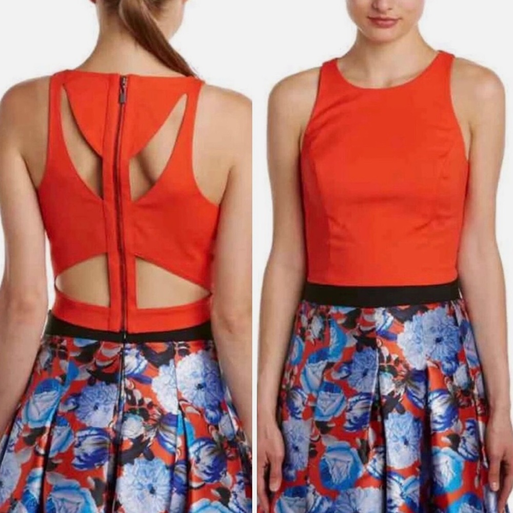 NOIR Sachin & Babi black crop top in stretch cotton-blend.